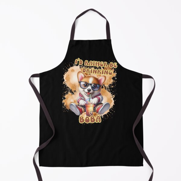 Artikelvorschau, Corgi trinkt BOBA-Tee Milchtee Bubble Tea entworfen und verkauft von DegraDesign.