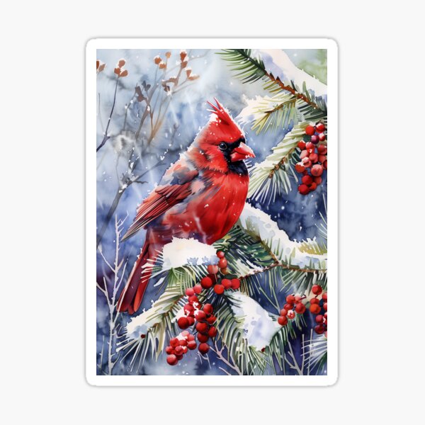 Item preview, Christmas Cardinal Bird designed and sold by junkydotcom.