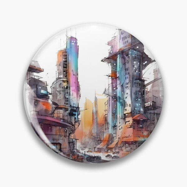 Item preview, Cyberpunk Art City of the Future 6 designed and sold by IBTees.