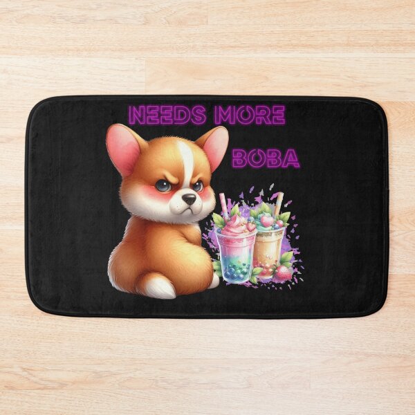 Artikelvorschau, Corgi mit BOBA-Tee Milchtee Bubble Tea entworfen und verkauft von DegraDesign.