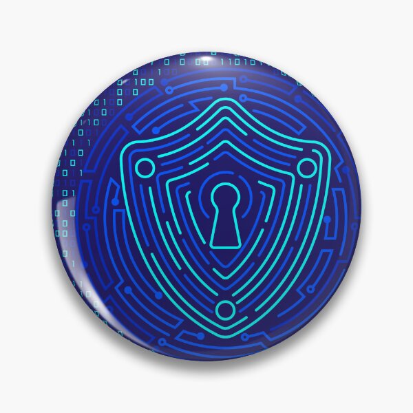 Item preview, cyber security binary shield designed and sold by NiamLab.