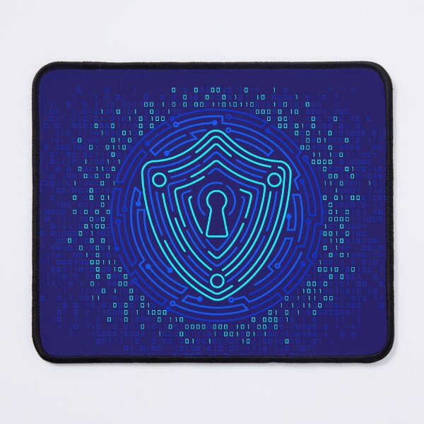 Item preview, cyber security binary shield designed and sold by NiamLab.