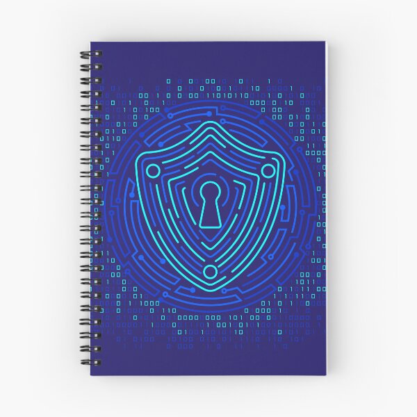 Item preview, cyber security binary shield designed and sold by NiamLab.