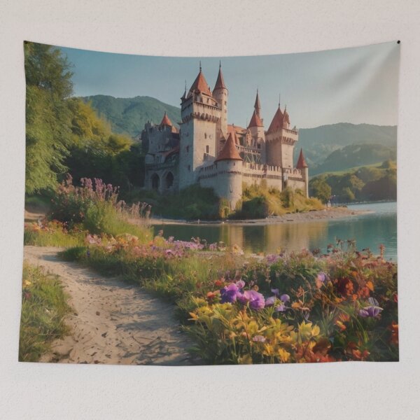 Item preview, Mystical Castle by the Garden Lake designed and sold by BlareBlare.