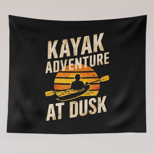 Item preview, Orange and Black Sunset Kayak Adventure: A Tranquil Escape designed and sold by SplashTastic.