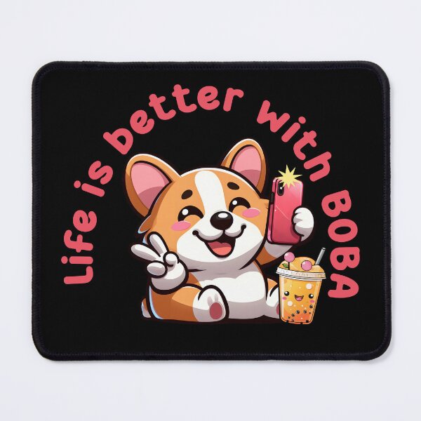 Artikelvorschau, Kawaii Corgi Bubble Tea. Das Leben ist besser mit BOBA. entworfen und verkauft von DegraDesign.
