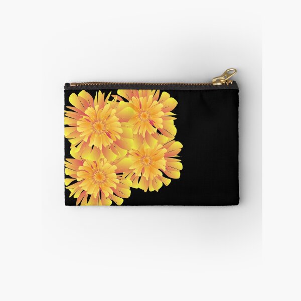 Item preview, Large orange-yellow flowers, dark black background. designed and sold by wonghong.