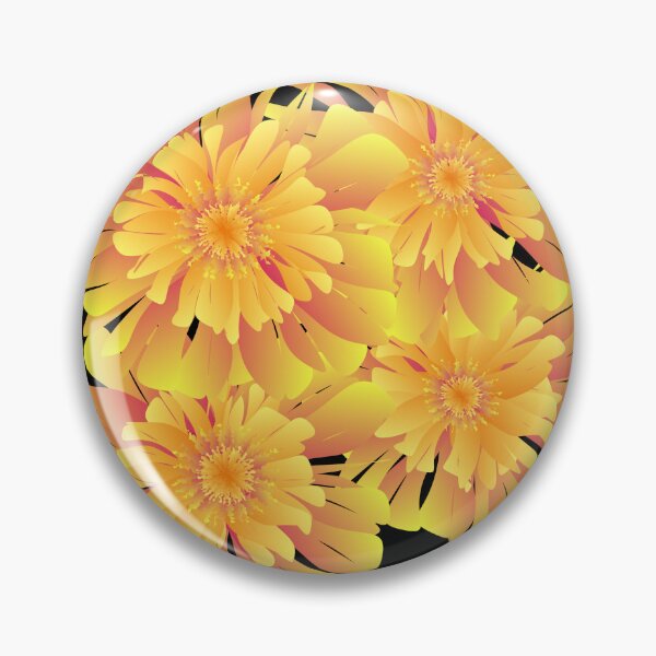 Item preview, Large orange-yellow flowers, dark black background. designed and sold by wonghong.