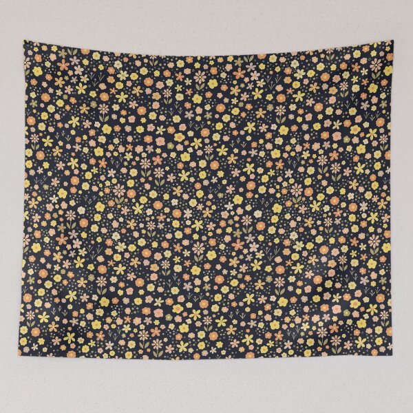 Item preview, Cute Ditzy Floral on Indigo Blue designed and sold by KizzyW.