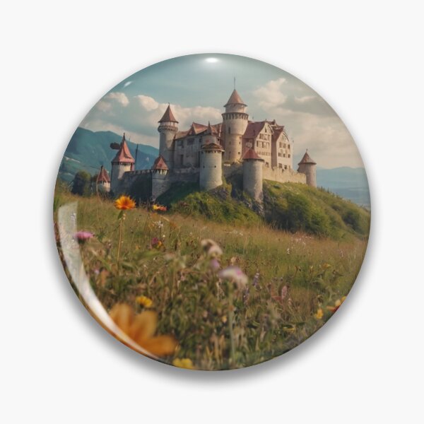 Item preview, Ancient Castle Overlooking the Enchanted Mountains designed and sold by BlareBlare.