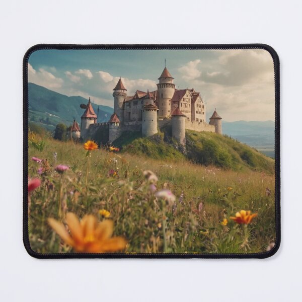 Item preview, Ancient Castle Overlooking the Enchanted Mountains designed and sold by BlareBlare.