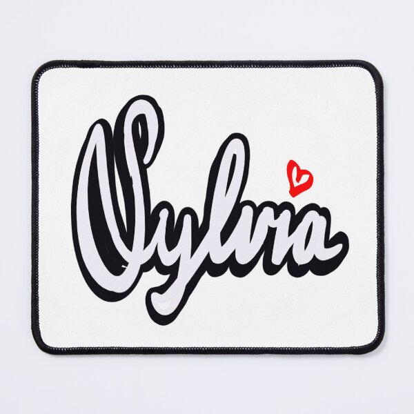 Item preview, Sylvia girls name woman women’s first name in white cursive calligraphy Sylvia designed and sold by Artonmytee.