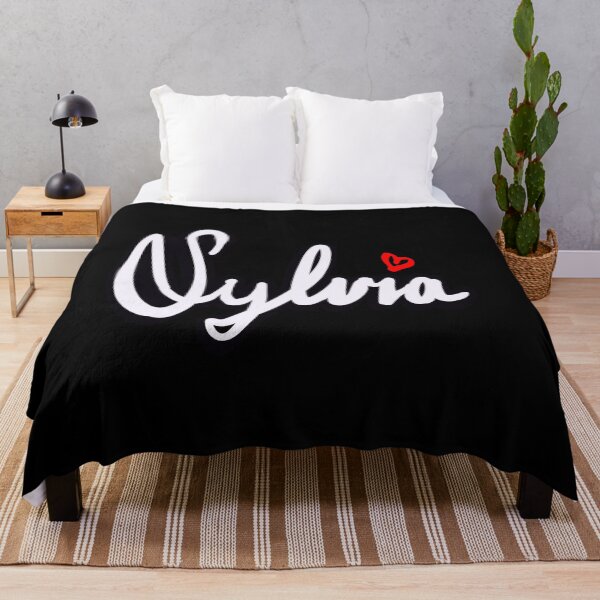 Item preview, Sylvia girls name woman women’s first name in white cursive calligraphy Sylvia designed and sold by Artonmytee.