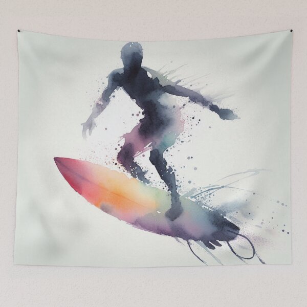 Item preview, Watercolor Surfer designed and sold by AiArtCreations1.