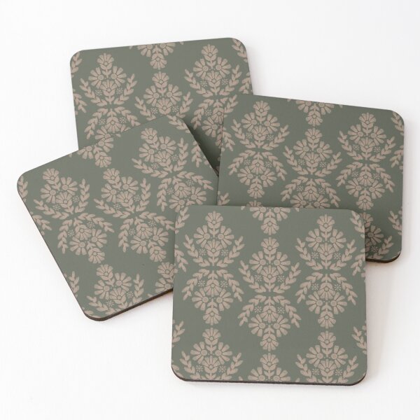 Item preview, Sage Green and Papyrus Indian Flower Motif Mandala Pattern designed and sold by ThillanabySri.