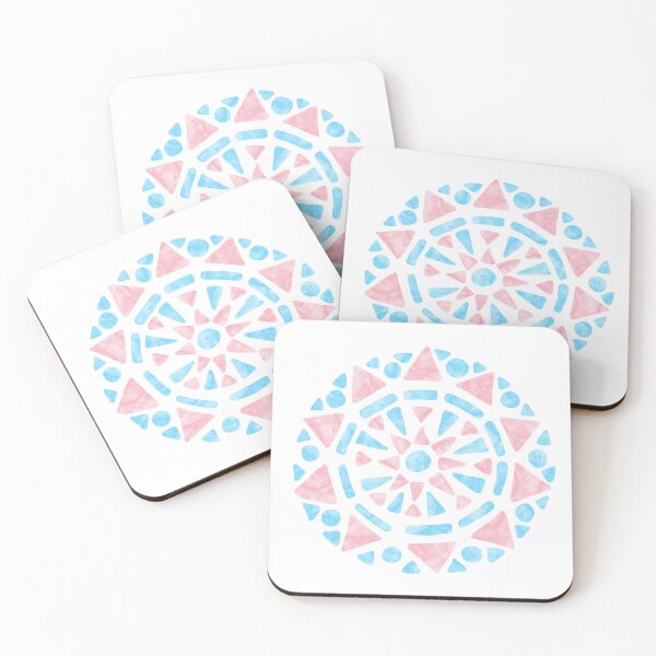 Item preview, Mandala Pink Blue Transgender Pride Flag designed and sold by JoyfulJen.