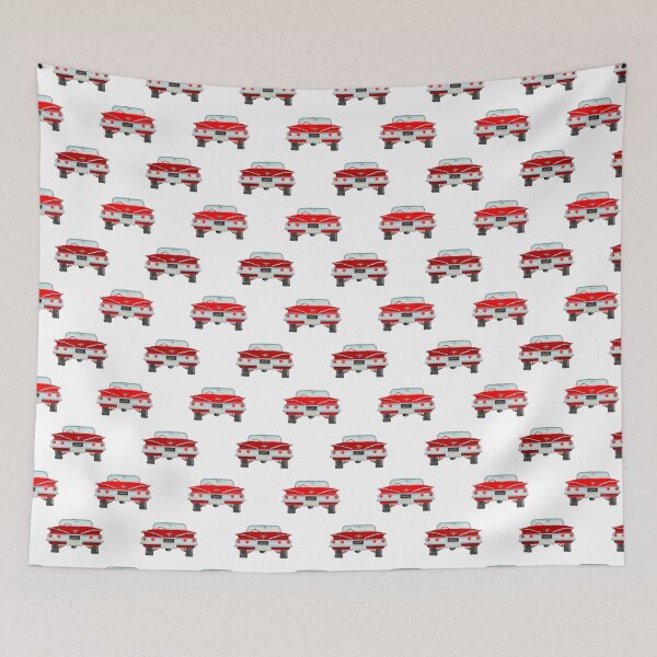 Item preview, Classic Red Convertible: Handpainted Retro Car Pattern designed and sold by Michael van der Hoorn.