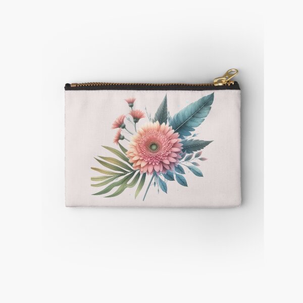 Item preview, Gerbera Pink on Green Blue Leaves designed and sold by Nanthanon.