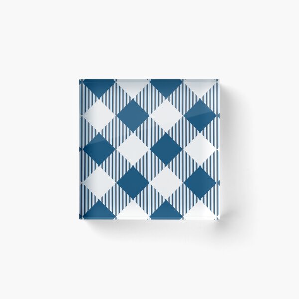 Item preview, Tartan, Large blue and white diagonal with vertical stripes designed and sold by Alex  Blud.
