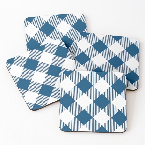 Item preview, Tartan, Large blue and white diagonal with vertical stripes designed and sold by Alex  Blud.