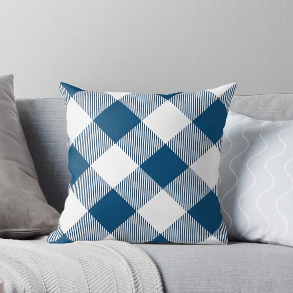 Item preview, Tartan, Large blue and white diagonal with vertical stripes designed and sold by Alex  Blud.