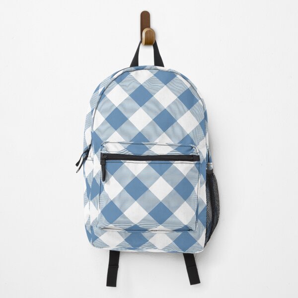 Item preview, Tartan, Large dark blue and white diagonal with horizontal stripes designed and sold by Alex Blud.