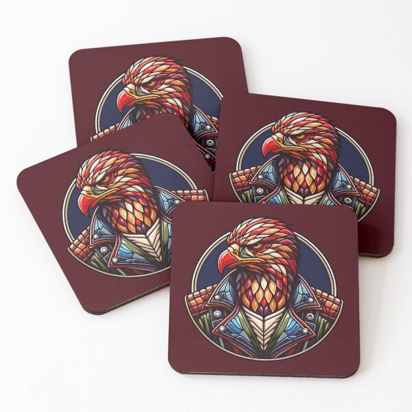 Item preview, Stained Glass Hawk Man designed and sold by Catherine Harrison.