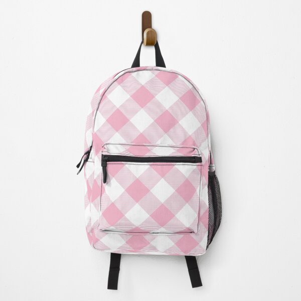Item preview, Tartan, Large light pink and white diagonal with horizontal stripes designed and sold by Alex Blud.