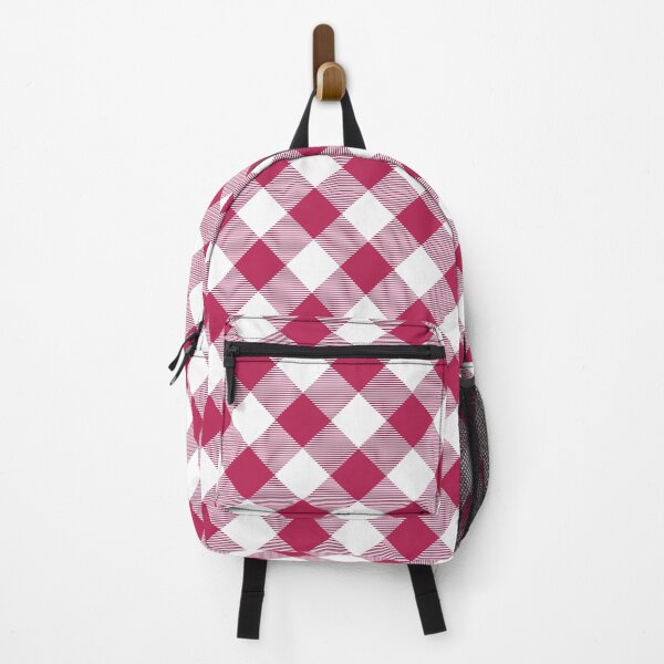 Item preview, Tartan, Large dark red and white diagonal with horizontal stripes designed and sold by Alex Blud.