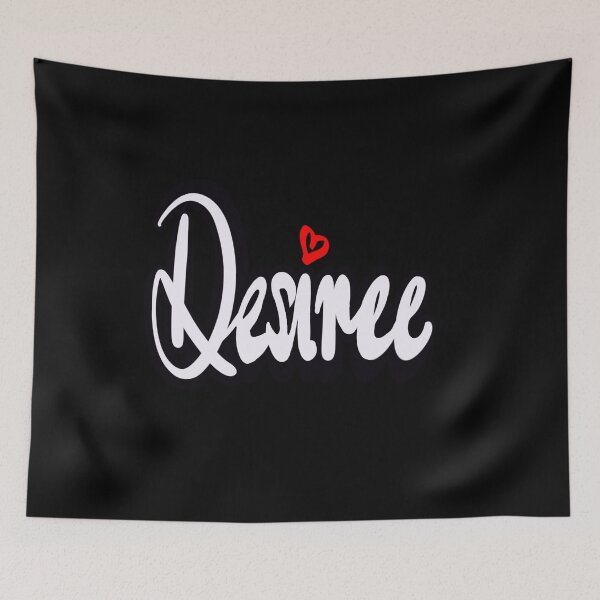 Item preview, Desiree girls name woman women’s first name in white cursive calligraphy personalised personalized customized name Gift for Desiree designed and sold by Artonmytee.