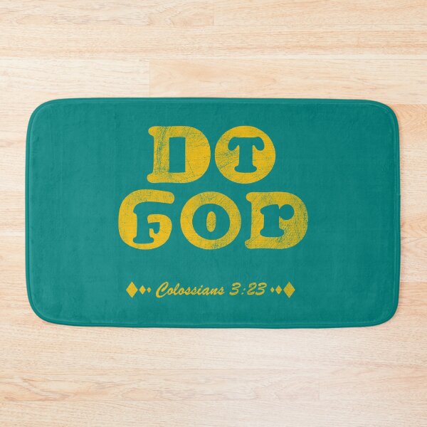 Item preview, Colossians 3 23 - do it for god - typography - yellow/gold bible verse illusion design designed and sold by ZechJohnRB.