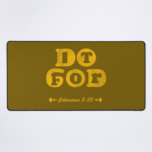 Item preview, Colossians 3 23 - do it for god - typography - yellow/gold bible verse illusion design designed and sold by ZechJohnRB.