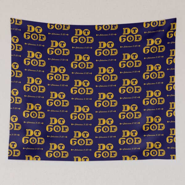 Item preview, Colossians 3 23 - do it for god - typography - yellow/gold bible verse illusion design designed and sold by ZechJohnRB.