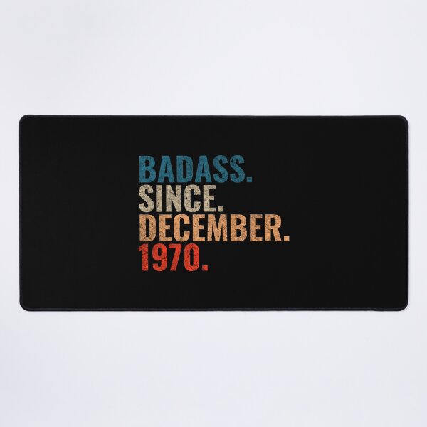 Item preview, Badass since December 1970 Vintage 1970 December birthday gift designed and sold by Teelogic.