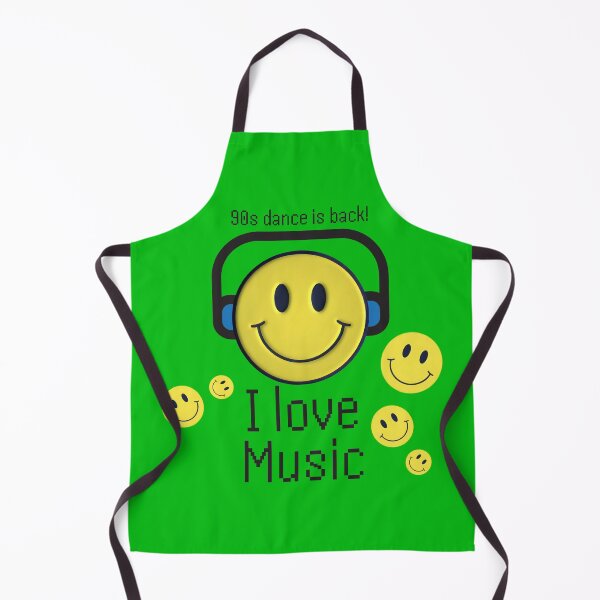 Item preview, 90s Nostalgia Retro Dance Techno Music with Retro Iconic Smileys Themed designed and sold by MyxDes.