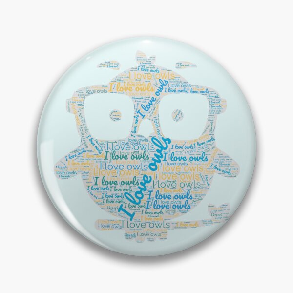 Item preview, I love owls - a cute blue yellow owl with a letter pattern for owl lovers. designed and sold by SaraSumi.