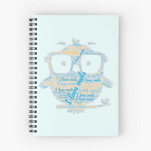 Item preview, I love owls - a cute blue yellow owl with a letter pattern for owl lovers. designed and sold by SaraSumi.