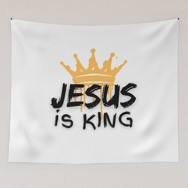 Item preview, Jesus is King (black) designed and sold by CherishedCloset.