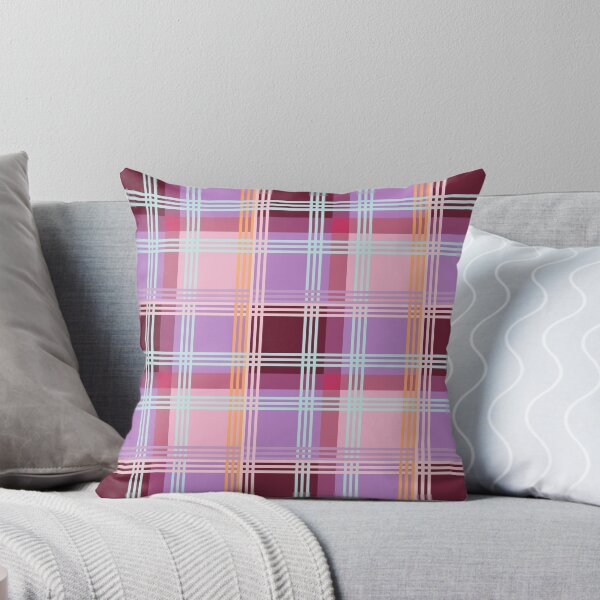 Item preview, Tartan, Multi-colored check, pink, lilac, burgundy designed and sold by Alex  Blud.