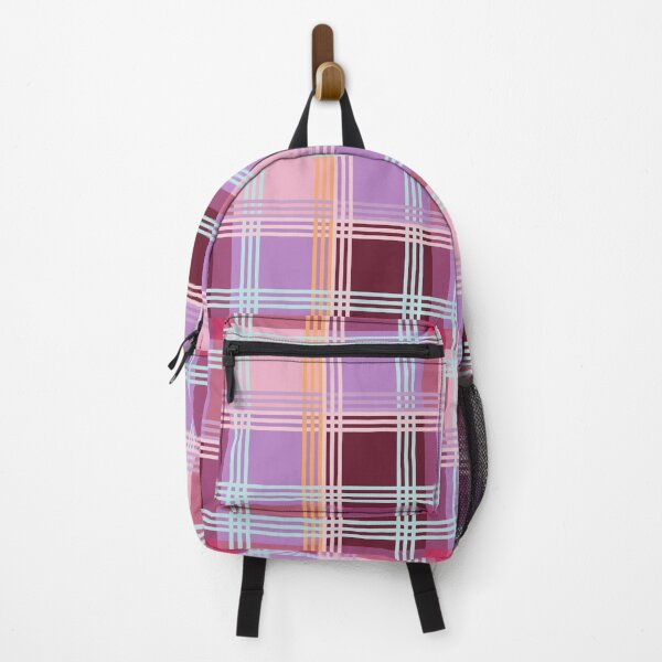 Item preview, Tartan, Multi-colored check, pink, lilac, burgundy designed and sold by Alex Blud.