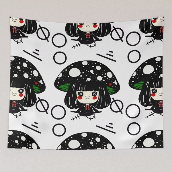 Item preview, Shroom Girl Ira with Abstract Pattern  designed and sold by VOKED.