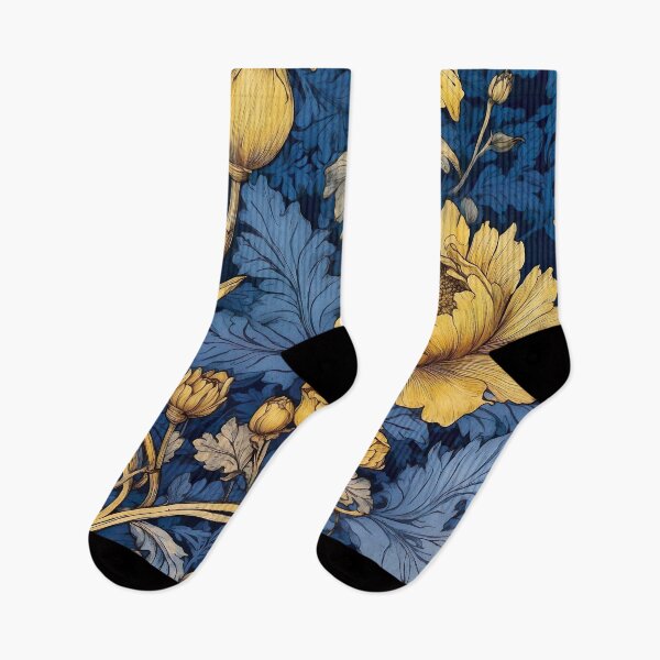 Item preview, Timeless Elegance Recreate William Morris' Floral Majesty with Blue & Gold Accents designed and sold by Tamas Das.