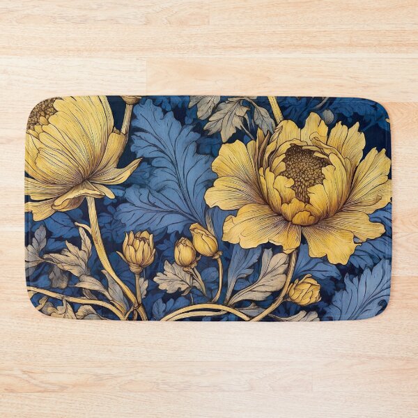 Item preview, Timeless Elegance Recreate William Morris' Floral Majesty with Blue & Gold Accents designed and sold by Tamas Das.