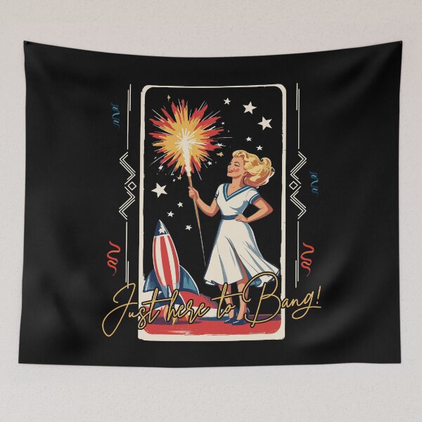Item preview, Here To Bang Retro Vintage Design 4th Of July designed and sold by LuminOrb.