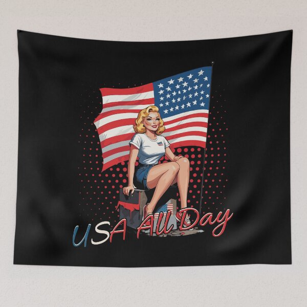Item preview, Usa All Day Retro Vintage Design 4th Of July designed and sold by LuminOrb.