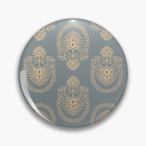 Item preview, Cobalt and Cream Indian Motif Mandala Pattern designed and sold by ThillanabySri.
