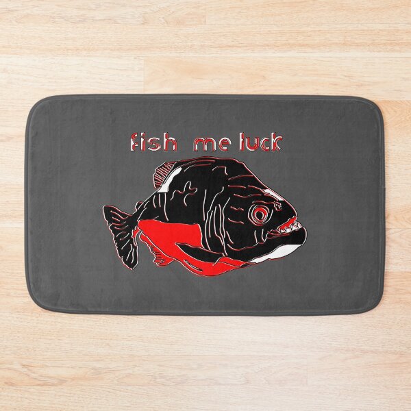 Item preview, Piranha Fish me luck Predator Amazon Carnivore black designed and sold by 4rpixs.