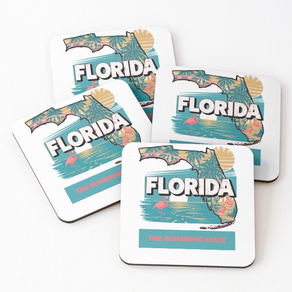 Item preview, USA State Maps Retro Travel Style FLORIDA designed and sold by IBTees.
