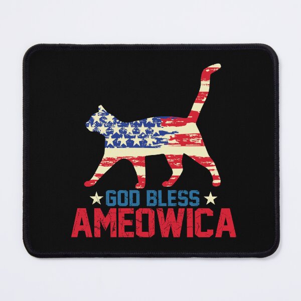 Item preview, God Bless Ameowica Funny Patriotic Cat 4th of July designed and sold by PMSNshop.