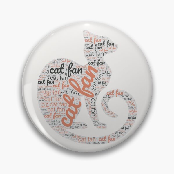 Item preview, A cute cat with a curled tail in a letter pattern for cat lovers with the words Cat Fan. designed and sold by SaraSumi.